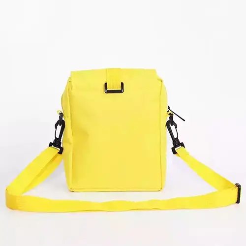 Stylish Multi-Functional Yellow Crossbody Bag with Buckle Closure